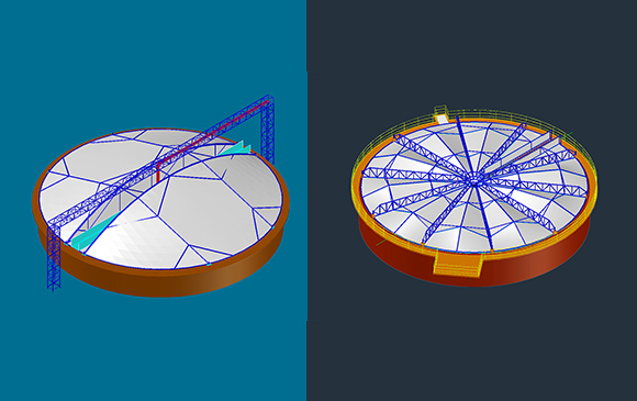 隨動(dòng)式鋼架反吊膜