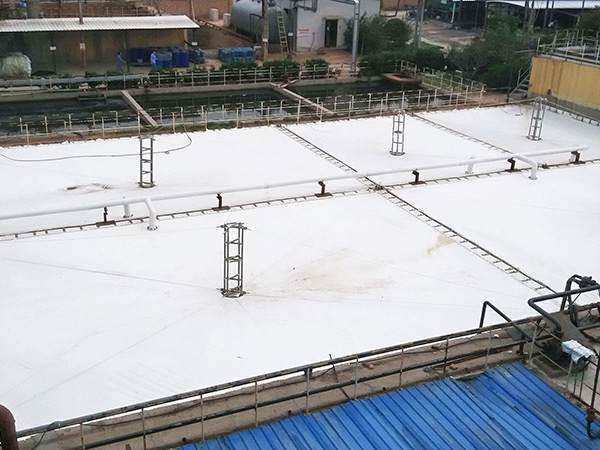 污水池反吊膜膜面破損應該如何修復?河南天朗來