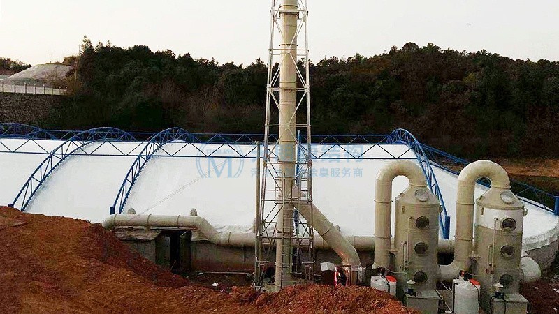 泉湖垃圾滲濾液調節池反吊膜密閉項目-2